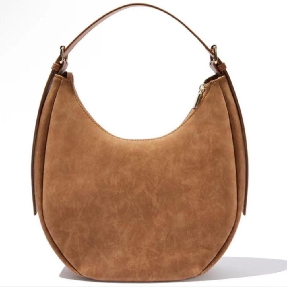 Brown Faux Suede Shoulder / Saddle Bag
